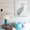 Stupell Industries Watercolor Crane Soft Blue Tones Aquatic Bird Canvas Wall Art
